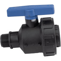 Компрессионный шаровой кран VALFEX ПНД НР/ВН резьба разборный 1"-1 1/4"Ду33 1210012100114