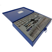 Набор метчиков и плашек Debever Machining Solutions М3 -12, 4-40 - 1/8NPT27, 60 предметов, метр/дюйм резьба DB-S-TD5060