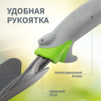 Широкий стальной посадочный совок с прорезиненной ручкой Четыре сезона 64-0002