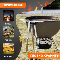 Набор: щипцы, вилка и лопатка для барбекю и гриля СОКОЛ Стандарт 62-0053