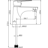 Смеситель для раковины Swedbe Mars однорычажный, с гигиеническим душем 1760B