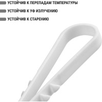 Дюбель-хомут TDM ELECTRIC ДХК-10 для круглого кабеля 5-10 мм, нейлон, белый, 100 шт. SQ0539-0001