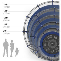 Батут UNIXline SUPREME GAME 8 ft blue TRUSUG8BL