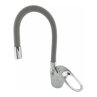 Смеситель для кухни Rainsberg с гибким силиконовым изливом, серый R3193F-5