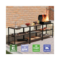 Модуль уличной кухни UL с полками УЛИЧНЫЕ ЛЕСТНИЦЫ 85x90x50 см UL-KHN-P