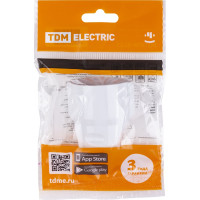 Розетка штепсельная рифленая с заземлением 16А 250B белая TDM ELECTRIC SQ1806-0211