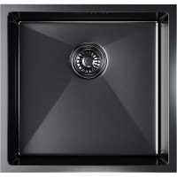 Мойка для подстольного монтажа MIXLINE PRO 45x42х20 см, толщина 3 мм, выпуск 3 1/2, с сифоном, черный графит 548565