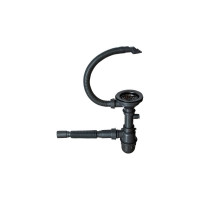 Мойка для подстольного монтажа MIXLINE PRO 50x44х20 см, толщина 3 мм, выпуск 3 1/2, с сифоном, черный графит 548569