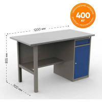 Однотумбовый верстак IRONMEBEL ML-1 1200 M-OML1MDC1200new