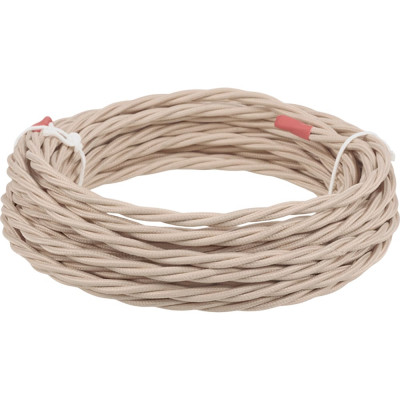 Ретро провод TDM ELECTRIC "Эко" 3x2,5 витой ГОСТ бежевый 20м SQ2801-0214