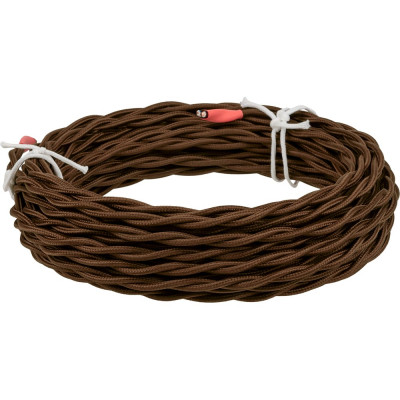 Ретро провод TDM ELECTRIC "Эко" 2x1,5 витой ГОСТ коричневый 20м SQ2801-0221