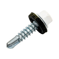 Кровельный саморез КРЕП-КОМП 5,5x25, RAL9003, белый сигнальный, 250 шт. ск55259003кф