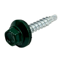 Кровельный саморез КРЕП-КОМП 4,8x29, RAL6005, тёмно-зелёный, 250 шт. ск296005кф