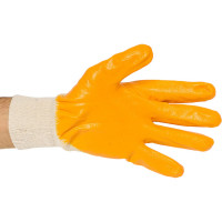 Перчатки с нитриловым покрытием S. GLOVES KVANDO ECO желтые, размер 10 31307-10