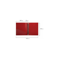 Папка BRAUBERG EXTRA на 4 кольцах ширина 25 мм, до 170 листов красная, 0,7 мм 270545