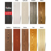 Масло для террас и фасадов Finka Exterior Wood Oil для внутренних и наружных работ, льняная основа, натуральный (Natural), 2.2 л FO-22N