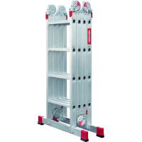 Профессиональная алюминиевая лестница-трансформер Новая Высота, ширина 400 мм, 2К башмаки, NV3320 4x4 3320404