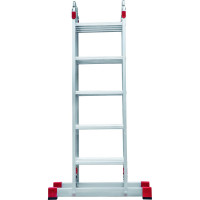 Профессиональная алюминиевая лестница-трансформер Новая Высота, ширина 400 мм, 2К башмаки, NV3320 4x5 3320405