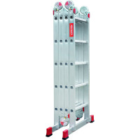 Профессиональная алюминиевая лестница-трансформер Новая Высота, ширина 400 мм, 2К башмаки, NV3320 4x5 3320405