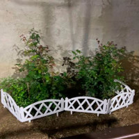 Садовый декоративный заборчик для клумбы ГеоПластБорд 300х26 см, цвет белый 50013
