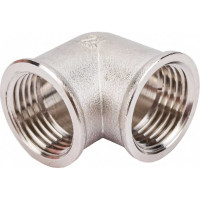 Угольник STI латунный Ду15 (1/2") Ру16 ВР/ВР никель D270-05006