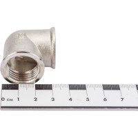 Угольник STI латунный Ду15 (1/2") Ру16 ВР/ВР никель D270-05006