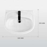 Умывальник Santek АНИМО 50 см 1.WH11.0.496, 00000040406 1WH110496