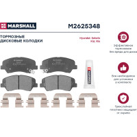Тормозные колодки дисковые передние Hyundai Solaris I 10- / i20 14-, Kia Rio III 11- / Picanto MARSHALL M2625348