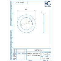 Резиновая прокладка HG 1 1/2" ( 30x44x2 мм) 5 шт 1647317