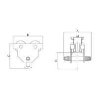 Тележка для тали TOR Тип А GCT 5,0T без механизма передвижения 1006124