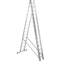 Алюминиевая 3-секционная лестница UFUK 3х15 ступеней 411315