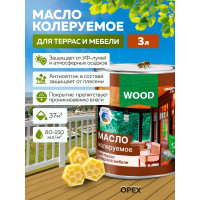 Колеруемое масло для террас и садовой мебели FARBITEX (орех; 3 л) 4300005399