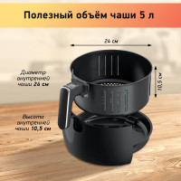 Аэрогриль bbk AF505D черный ЦБ-00001409