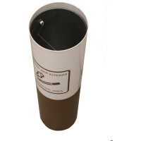 Урна пепельница металлическая ПРОФМЕТСТИЛЬ в комплекте с вкладышем белая 659