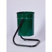 Урна уличная металлическая ПРОФМЕТСТИЛЬ зеленая, с креплением в асфальт 629