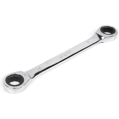 Накидной двусторонний ключ HORTZ 14х15 трещ. хромированный HOR 118853