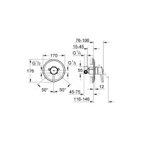 Встраиваемый смеситель для душа GROHE Concetto New 32213001