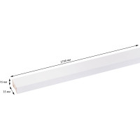 Интерьерная рейка Стильный Дом 2700x16x35 мм, белый, упаковка 11 шт. v530620