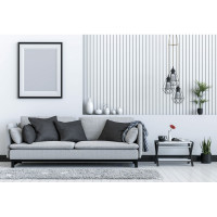 Интерьерная рейка Стильный Дом 2700x16x35 мм, белый, упаковка 11 шт. v530620