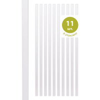 Интерьерная рейка Стильный Дом 2700x16x35 мм, белый, упаковка 11 шт. v530620