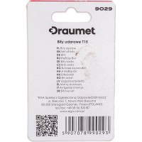 Биты ударные TORX T15, 50 мм, S2, 5 шт DRAUMET 9029
