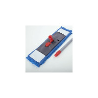 Швабра LAIMA СИНЕЛЬ с флаундером 40 см., черенок 80-120 см., еврорезьба, насадка МОП микрофибра 606314