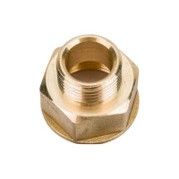 Переход DN20x15 (3/4"ВР х 1/2"НР) LD Pride латунь никель LD.67.519.20х15