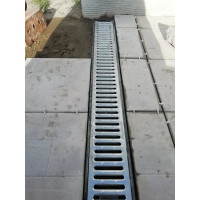Лоток Aquastok AQUA-TOP DN90 H100 A15 1000x135x100 с оцинкованной решеткой (комплект) (1091н) 549068