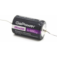 Батарейка GoPower 14250 1/2AA PC1 Li-SOCl2 3.6V с выводами (1/10/500) 00-00015330