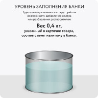 Быстросохнущая грунт-краска по металлу Elcon (3 в 1 по ржавчине; матовая; синяя; 0,4 кг) 00-00462647