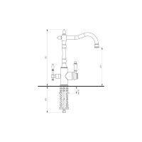 Смеситель для кухни Ulgran 018 Бронза