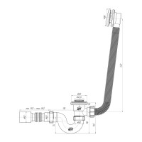 Сифон для ванны АНИ пласт 1 1/2"х40 EC155