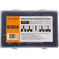 Набор для восстановления резьбы WIEDERKRAFT M14x2, 16 предметов WDK-ST1420