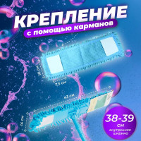 Сменная насадка для швабры из шенилла PERFECTO LINEA бирюзовая 44-431015